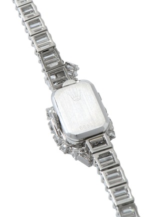 Detail View - Click To Enlarge - LANE CRAWFORD VINTAGE WATCHES - Rolex Nos Ladies Fantasie diamond cover platinum watch