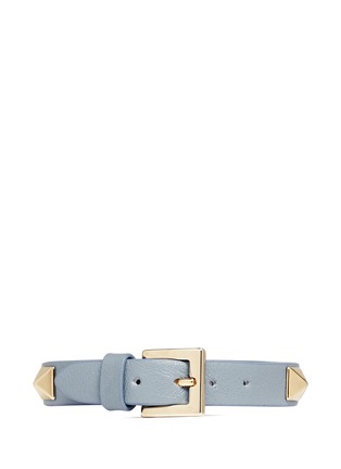 Back View - Click To Enlarge - VALENTINO GARAVANI - 'Rockstud' skinny leather bracelet