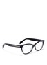 Figure View - Click To Enlarge - ALEXANDER MCQUEEN - Skull stud square cat eye optical glasses