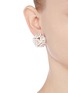 Figure View - Click To Enlarge - CZ BY KENNETH JAY LANE - Cubic zirconia and faux pearl clip-on earrings