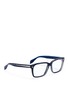 Figure View - Click To Enlarge - ALEXANDER MCQUEEN - Skull stud square optical glasses