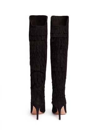 Back View - Click To Enlarge - AQUAZZURA - 'Jagger' fringe suede boots