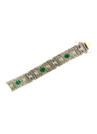 Main View - Click To Enlarge - TUKKA - Art Deco' Diamond Emerald Bracelet