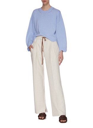 Figure View - Click To Enlarge - 3.1 PHILLIP LIM - Scalloped Hem Cashmere Blend Sweater