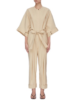Main View - Click To Enlarge - 3.1 PHILLIP LIM - Low Waist Front Tie Rolled Cuff Jumpsuit