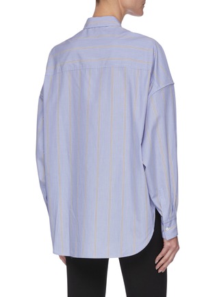 Back View - Click To Enlarge - 3.1 PHILLIP LIM - Drop Shoulder Stripe Button-down Shirt