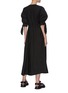 Back View - Click To Enlarge - 3.1 PHILLIP LIM - Belted V-neck Bubble Sleeves Midi Dress
