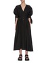 Main View - Click To Enlarge - 3.1 PHILLIP LIM - Belted V-neck Bubble Sleeves Midi Dress