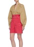 Detail View - Click To Enlarge - ISABEL MARANT - 'Effie' paperbag shorts suspender shorts