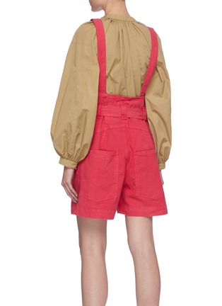 Back View - Click To Enlarge - ISABEL MARANT - 'Effie' paperbag shorts suspender shorts