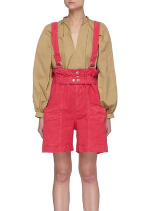 Main View - Click To Enlarge - ISABEL MARANT - 'Effie' paperbag shorts suspender shorts