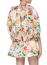 Back View - Click To Enlarge - SHUSHU/TONG - Floral print bow detail short bubble dress
