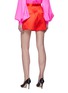 Back View - Click To Enlarge - ALEX PERRY - 'Caden' Front Pleat Satin Shorts