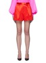 Main View - Click To Enlarge - ALEX PERRY - 'Caden' Front Pleat Satin Shorts