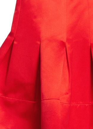Detail View - Click To Enlarge - ALEX PERRY - 'Carrigan' Balloon Sleeve Ruffle Hem Satin Mini Dress