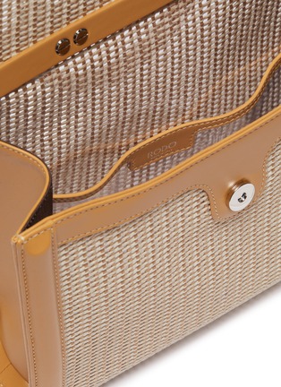 Detail View - Click To Enlarge - RODO - Paris' Wooden Bar Straw Mesh Handle Bag