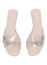 Detail View - Click To Enlarge - RODO - Crystal embellished plexi slide sandals