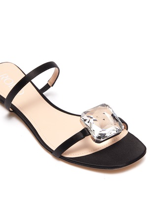 Detail View - Click To Enlarge - RODO - Crystal Ornament leather flats