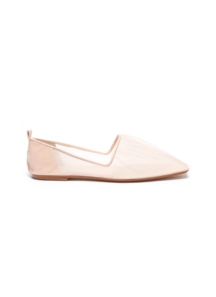 Main View - Click To Enlarge - RODO - Ruched mesh  ballerina flats