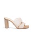 Main View - Click To Enlarge - RODO - Ruched mesh studded heel sandals
