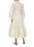 Back View - Click To Enlarge - ZIMMERMANN - Sheer Balloon Sleeve Half Placket Dress