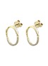 Main View - Click To Enlarge - LINEA - Diamond 14k gold circle earrings