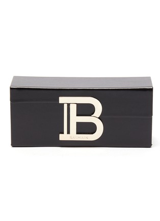 Detail View - Click To Enlarge - BALMAIN - B-II' Logo Plaque Temple Acetate Butterfly Frame Sunglasses