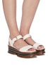 Figure View - Click To Enlarge - GABRIELA HEARST - 'Mika' cork wedge platform sandals
