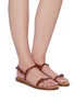 Figure View - Click To Enlarge - GABRIELA HEARST - 'Stewart' Double Leather Strap Flat Sandals