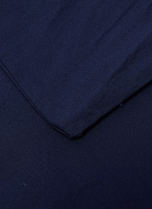 Detail View - Click To Enlarge - TEKLA - Organic Cotton Queen Size Duvet Cover – Dark Navy