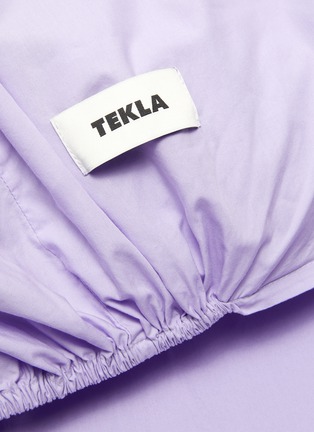 Detail View - Click To Enlarge - TEKLA - Organic Cotton Double Fitted Sheet – Lavender