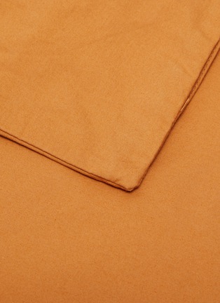 Detail View - Click To Enlarge - TEKLA - Organic Cotton Queen Size Duvet Cover – Ocra Brown