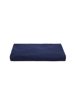Main View - Click To Enlarge - TEKLA - Organic Cotton Single Fitted Sheet – Dark Navy