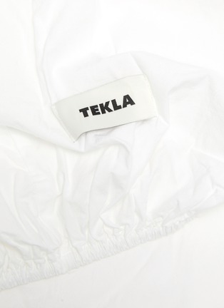 Detail View - Click To Enlarge - TEKLA - Organic Cotton Single Fitted Sheet – Broken White