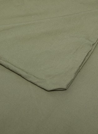 Detail View - Click To Enlarge - TEKLA - King size organic cotton percale duvet cover – Olive