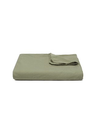 Main View - Click To Enlarge - TEKLA - Organic Cotton Queen Size Duvet Cover – Olive Green
