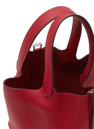 Detail View - Click To Enlarge - MAIA - Picotin Rouge Grenat 22cm clemence leather bag