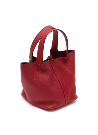  - MAIA - Picotin Rouge Grenat 22cm clemence leather bag