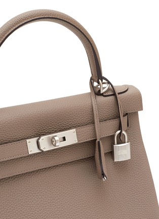 Detail View - Click To Enlarge - MAIA - Kelly 28cm Horseshoe Gris Asphalt Togo leather bag