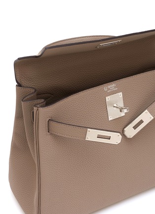 Detail View - Click To Enlarge - MAIA - Kelly 28cm Horseshoe Gris Asphalt Togo leather bag