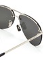 Detail View - Click To Enlarge - SAINT LAURENT - Double bridge metal frame aviator sunglasses