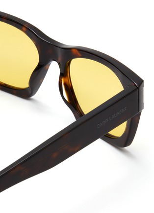 Detail View - Click To Enlarge - SAINT LAURENT - 'SL 402' square tortoiseshell effect acetate frame sunglasses