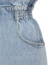 Detail View - Click To Enlarge - C/MEO COLLECTIVE - 'Overturn' Puff Sleeve Cinch Waist Zip Up Denim Mini Dress