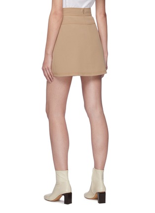 Back View - Click To Enlarge - C/MEO COLLECTIVE - 'Double Up' Centre Pleat Mini Skirt