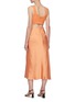 Back View - Click To Enlarge - C/MEO COLLECTIVE - 'Format' Square Neck Cut Out Detail Midi Dress