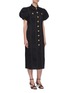 Detail View - Click To Enlarge - C/MEO COLLECTIVE - 'Candor' Puff Sleeve Belted Cotton Midi Shirt Dress