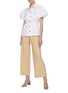 Figure View - Click To Enlarge - C/MEO COLLECTIVE - 'Candor' Puff Short Sleeve Belted Cotton Shirt
