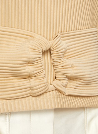  - C/MEO COLLECTIVE - 'So They Say' Ruched Belt Detail Rib Sweatshirt