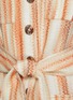Detail View - Click To Enlarge - C/MEO COLLECTIVE - 'Worlds Collide' Belted Chevron Stripe Patch Pocket Shirt Dress