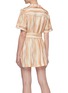 Back View - Click To Enlarge - C/MEO COLLECTIVE - 'Worlds Collide' Belted Chevron Stripe Patch Pocket Shirt Dress